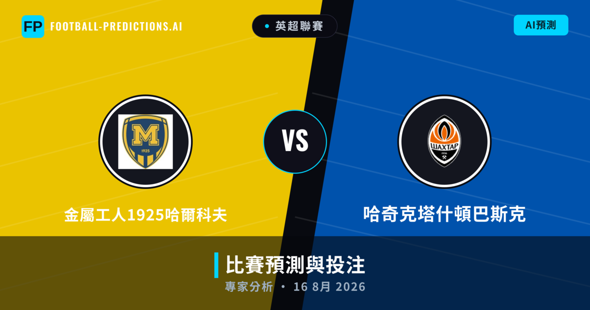 金屬工人1925哈爾科夫 vs 哈奇克塔什頓巴斯克 — 比赛预测和前瞻