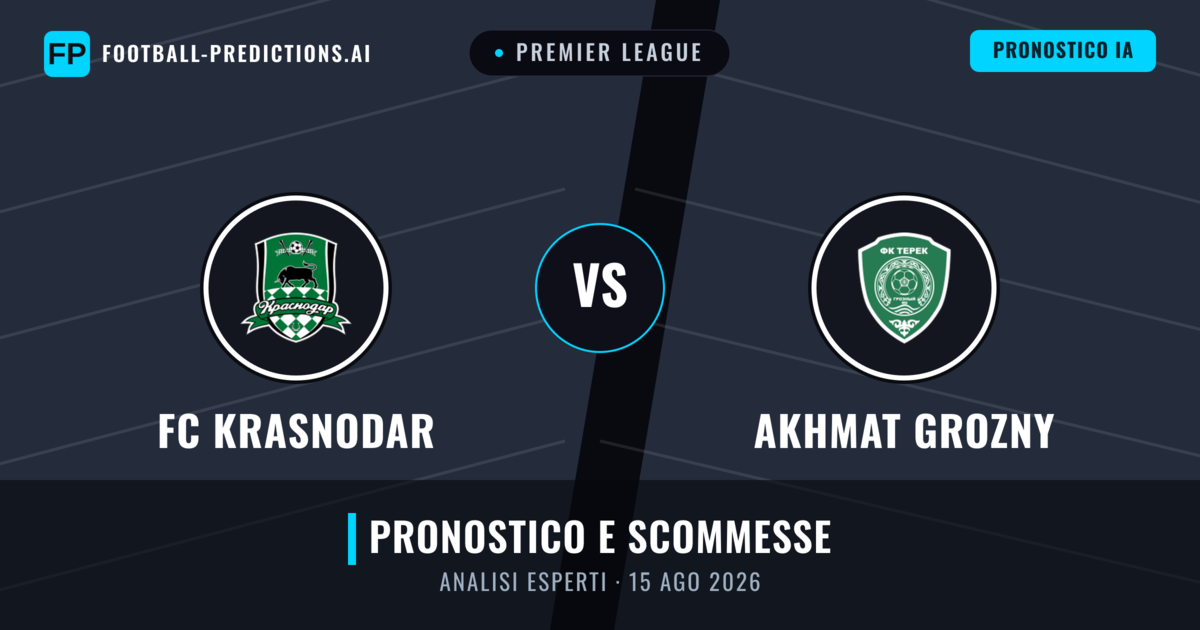 FC Krasnodar vs Akhmat Grozny — pronostico e anteprima del match