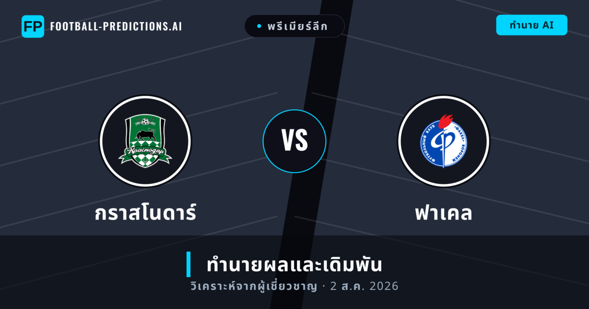 กราสโนดาร์ พบ ฟาเคล — ทำนายผลและพรีวิวการแข่งขัน