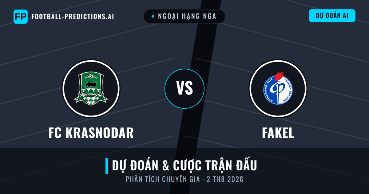 FC Krasnodar vs Fakel — dự đoán và xem trước trận đấu