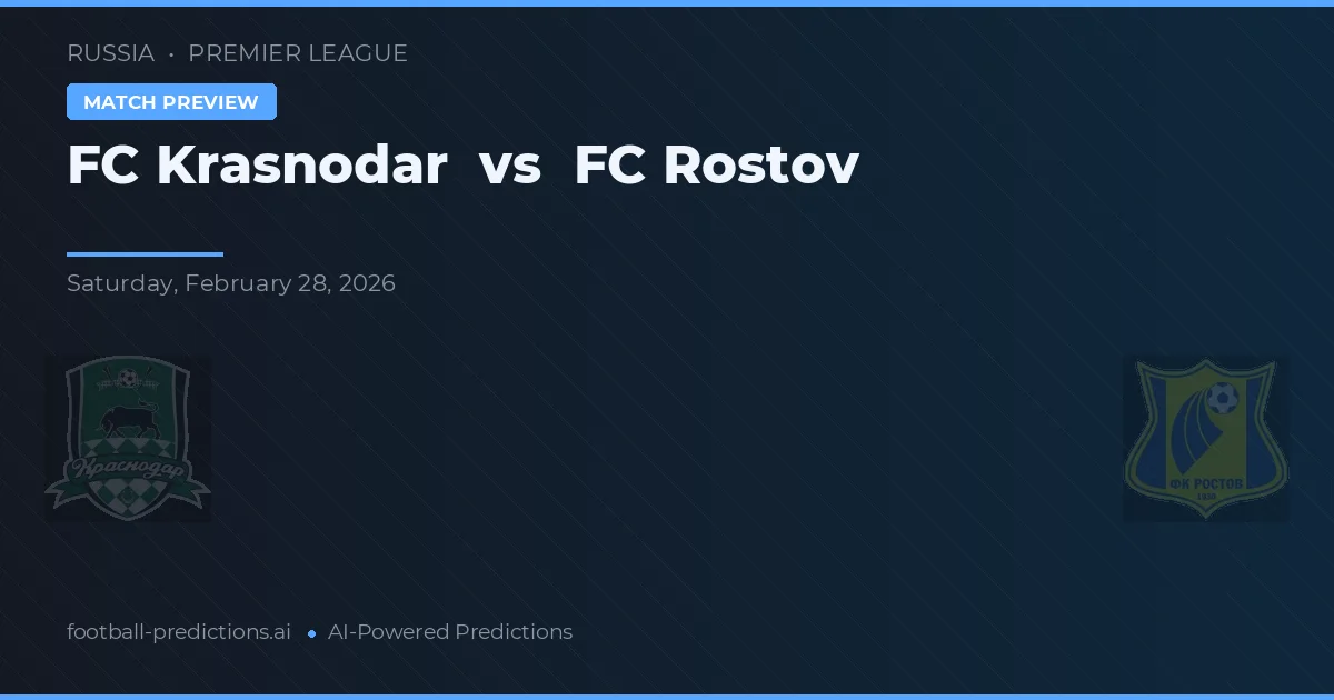FC Krasnodar vs FC Rostov — match prediction & preview