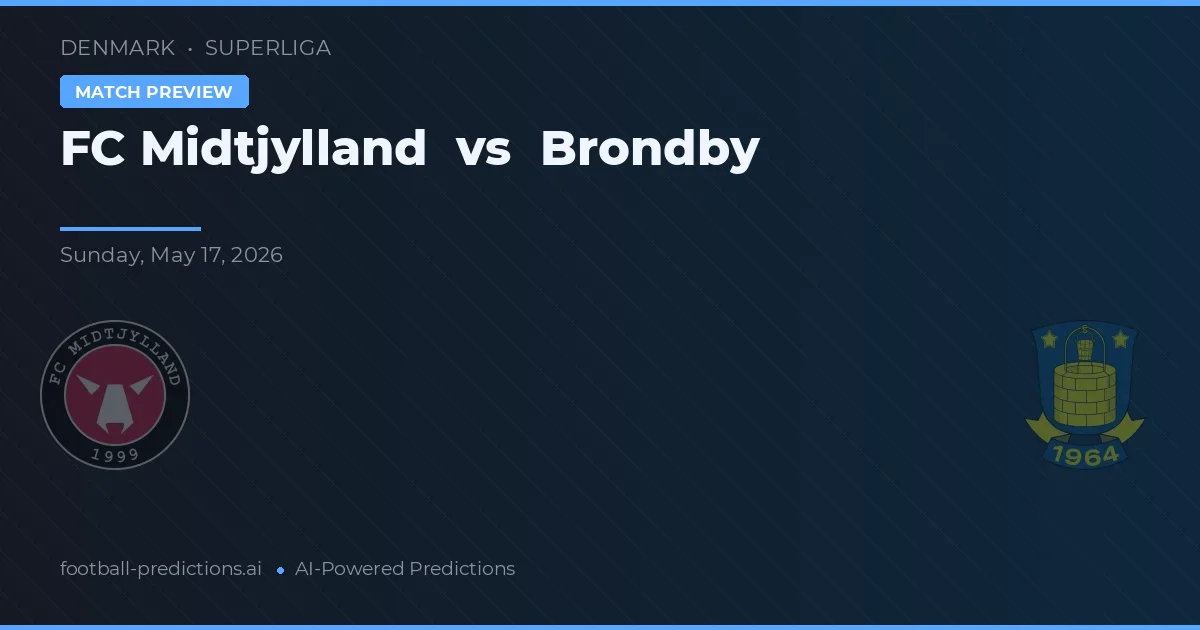 FC Midtjylland vs Brøndby — pronostic et avant-match