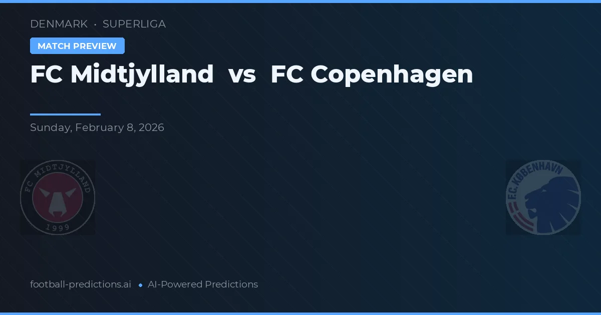 FC Midtjylland vs FC København — pronostic et avant-match