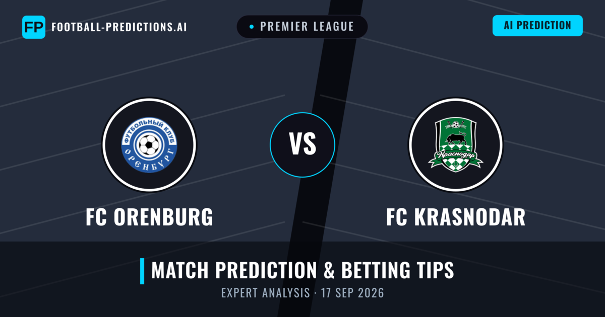 FC Orenburg vs FC Krasnodar — match prediction & preview