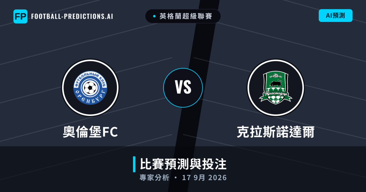奧倫堡FC vs 克拉斯諾達爾 — 比赛预测和前瞻