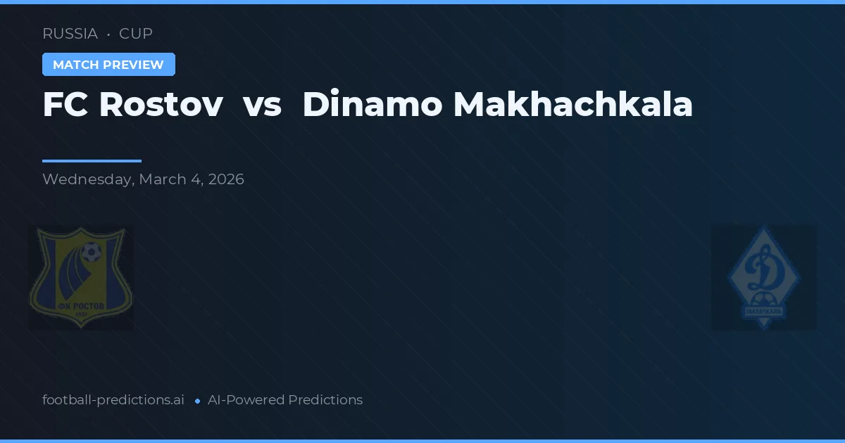 FC Rostov vs Dinamo Makhachkala — match prediction & preview