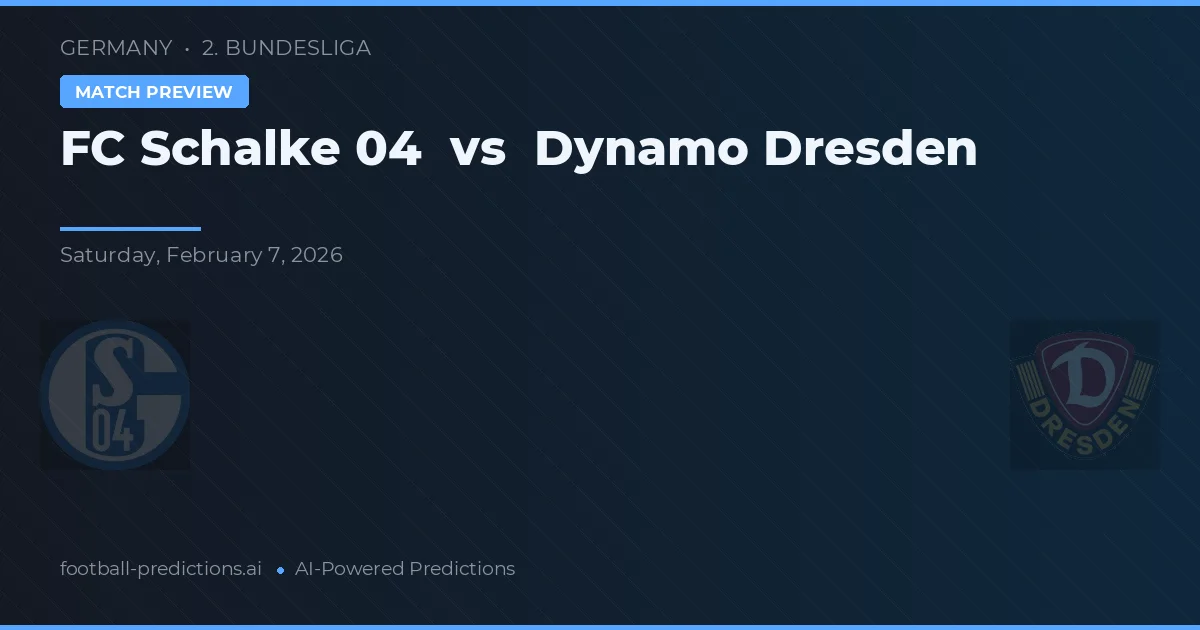 FC Schalke 04 vs Dynamo Dresden — prediksi dan pratinjau pertandingan