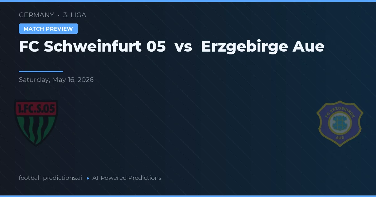 FC Schweinfurt 05 vs Erzgebirge Aue — prediksi dan pratinjau pertandingan
