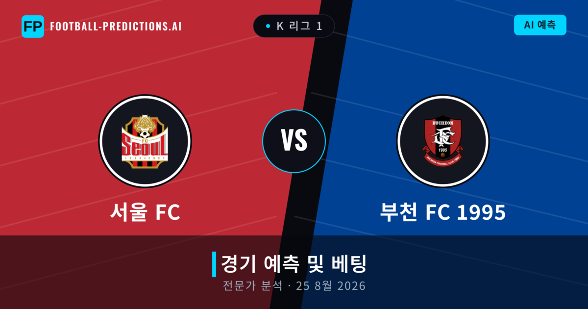 서울 FC 대 부천 FC 1995 — 경기 예측 및 프리뷰