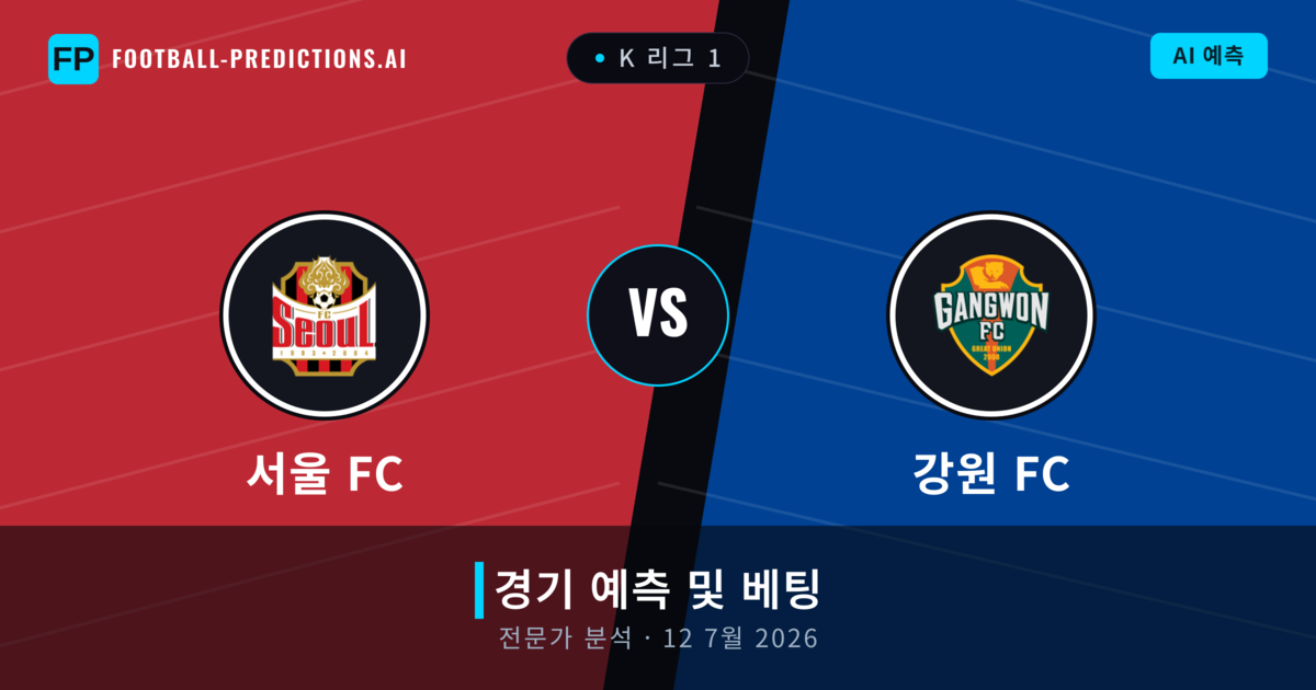 서울 FC 대 강원 FC — 경기 예측 및 프리뷰