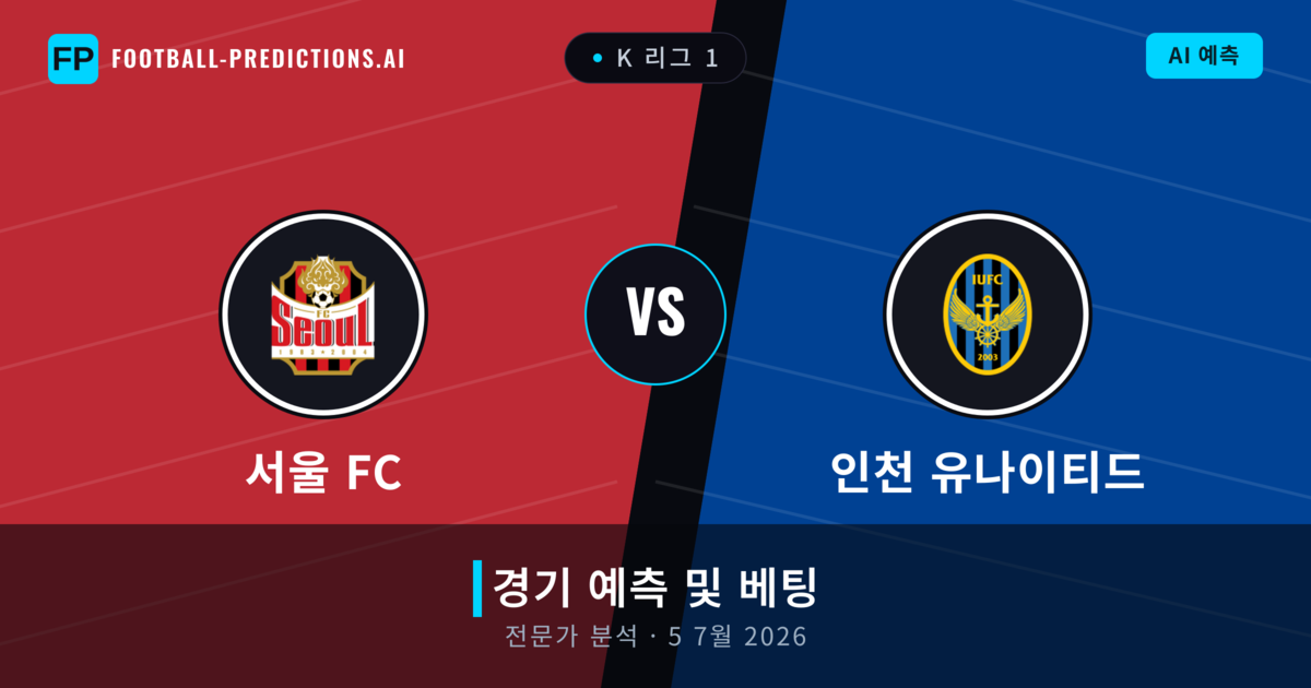 서울 FC 대 인천 유나이티드 — 경기 예측 및 프리뷰