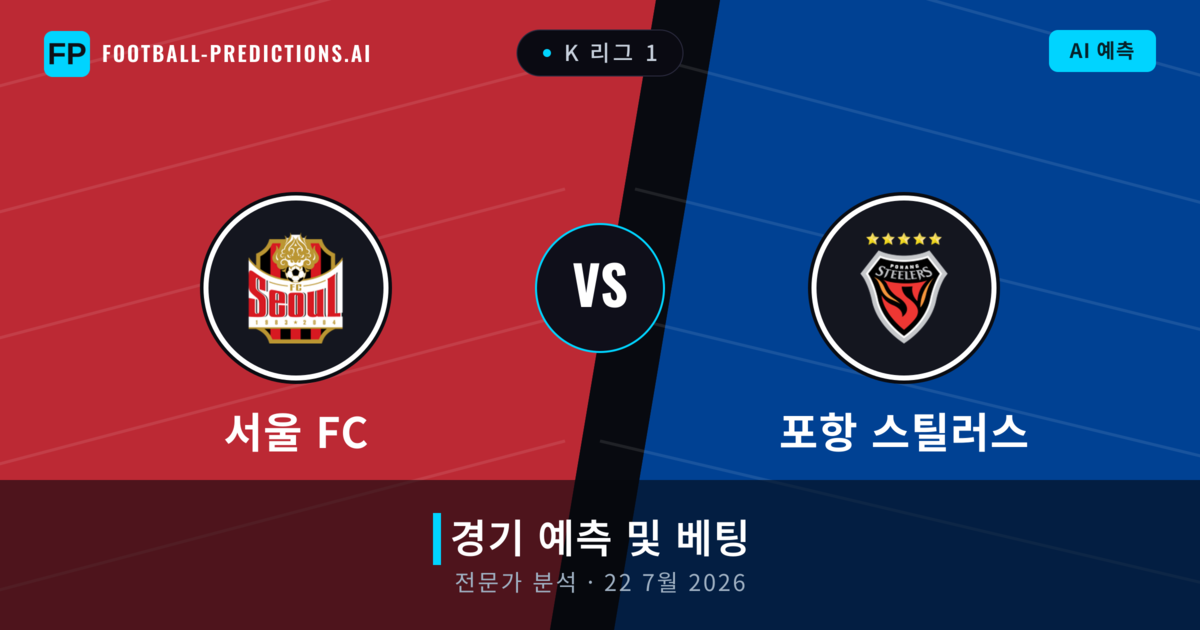 서울 FC 대 포항 스틸러스 — 경기 예측 및 프리뷰