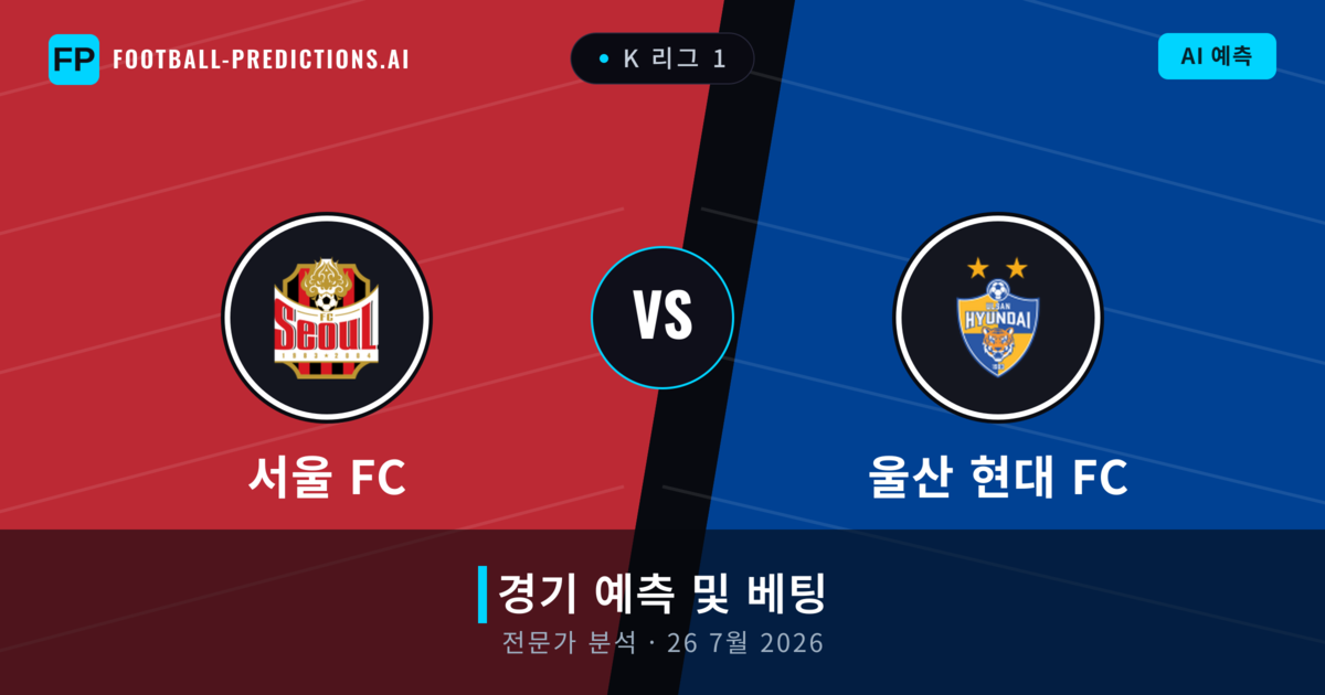 서울 FC 대 울산 현대 FC — 경기 예측 및 프리뷰