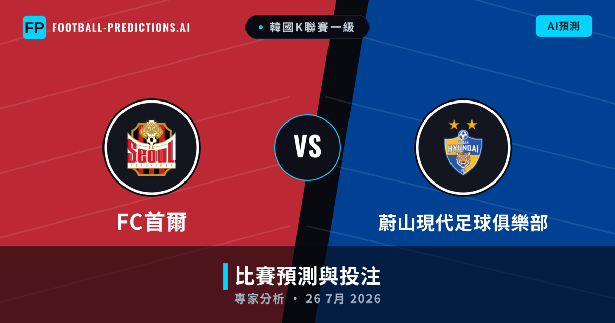 FC首爾 vs 蔚山現代足球俱樂部 — 比赛预测和前瞻
