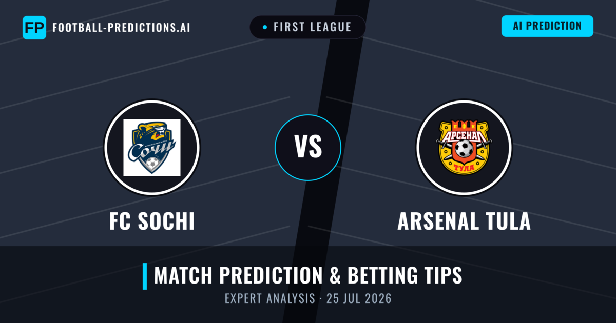 FC Sochi vs Arsenal Tula — match prediction & preview