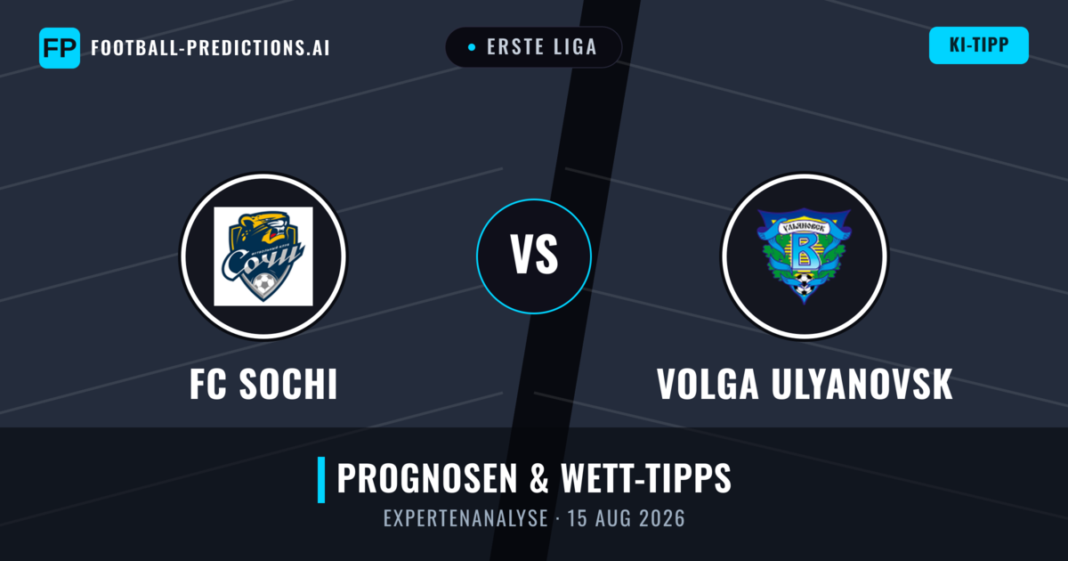 FC Sochi vs Volga Ulyanovsk — Prognose und Spielvorschau