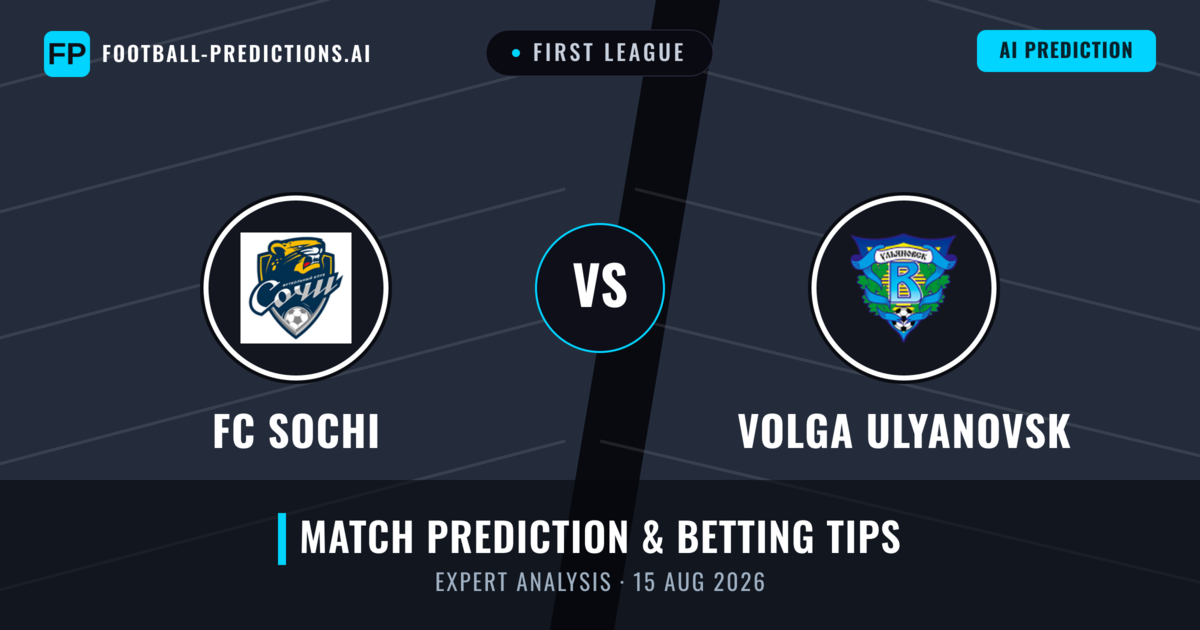 FC Sochi vs Volga Ulyanovsk — match prediction & preview