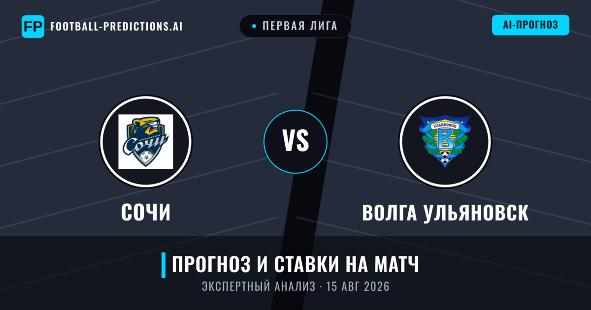 Сочи – Волга Ульяновск — прогноз и превью матча