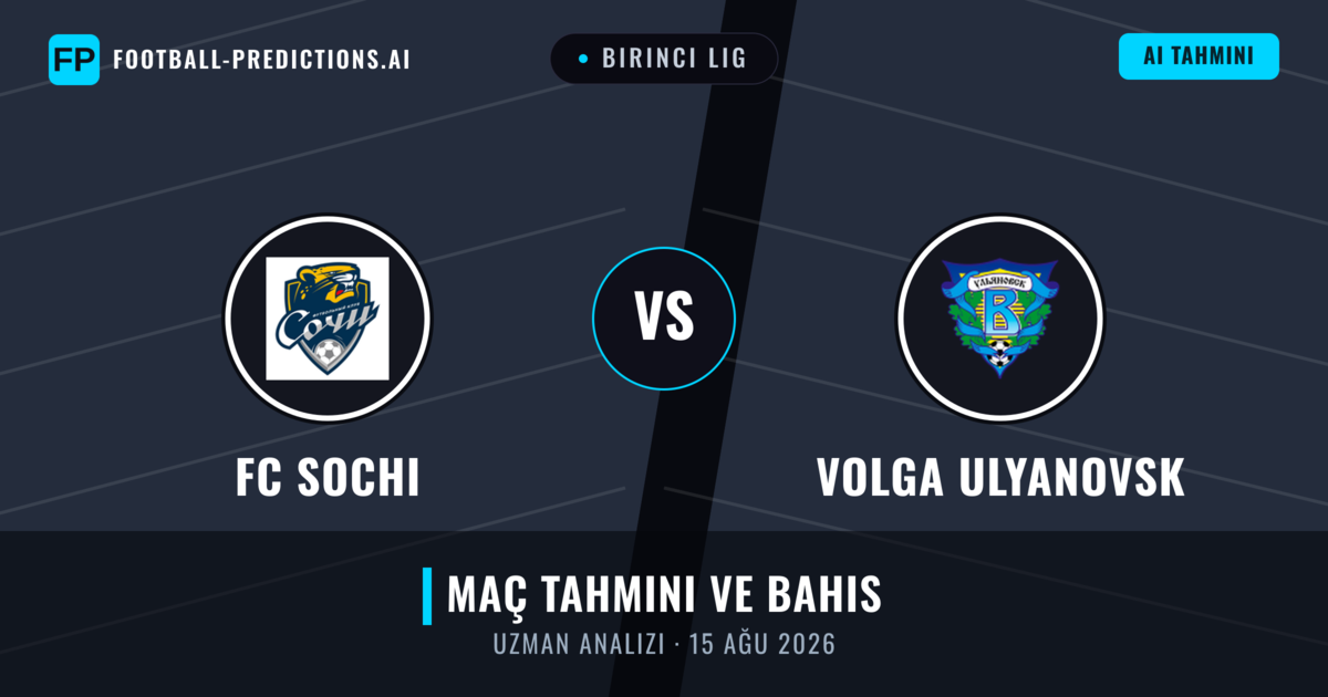 FC Sochi - Volga Ulyanovsk — maç tahmini ve önizleme