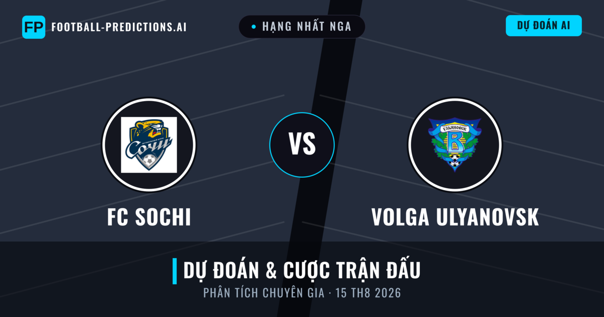 FC Sochi vs Volga Ulyanovsk — dự đoán và xem trước trận đấu