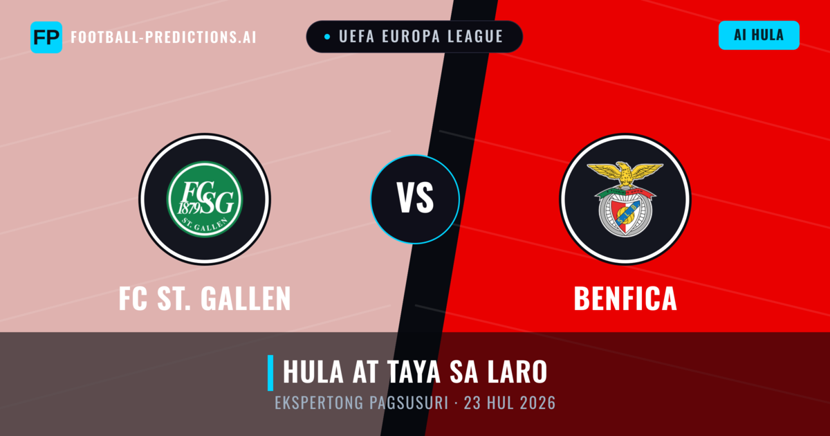 FC St. Gallen vs Benfica — hula at preview ng laban