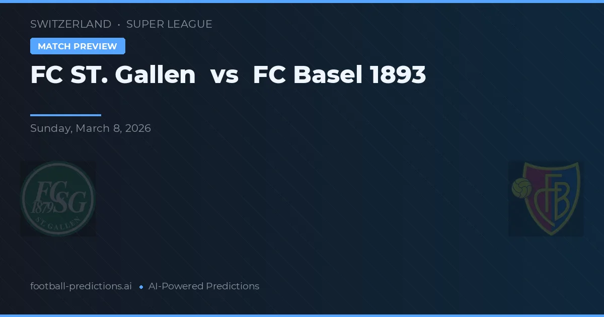 FC St. Gallen vs FC Basel 1893 — Prognose und Spielvorschau