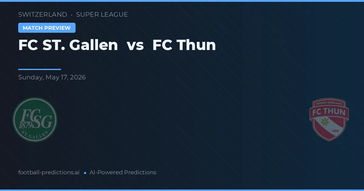 FC ST. Gallen vs FC Thun — match prediction & preview