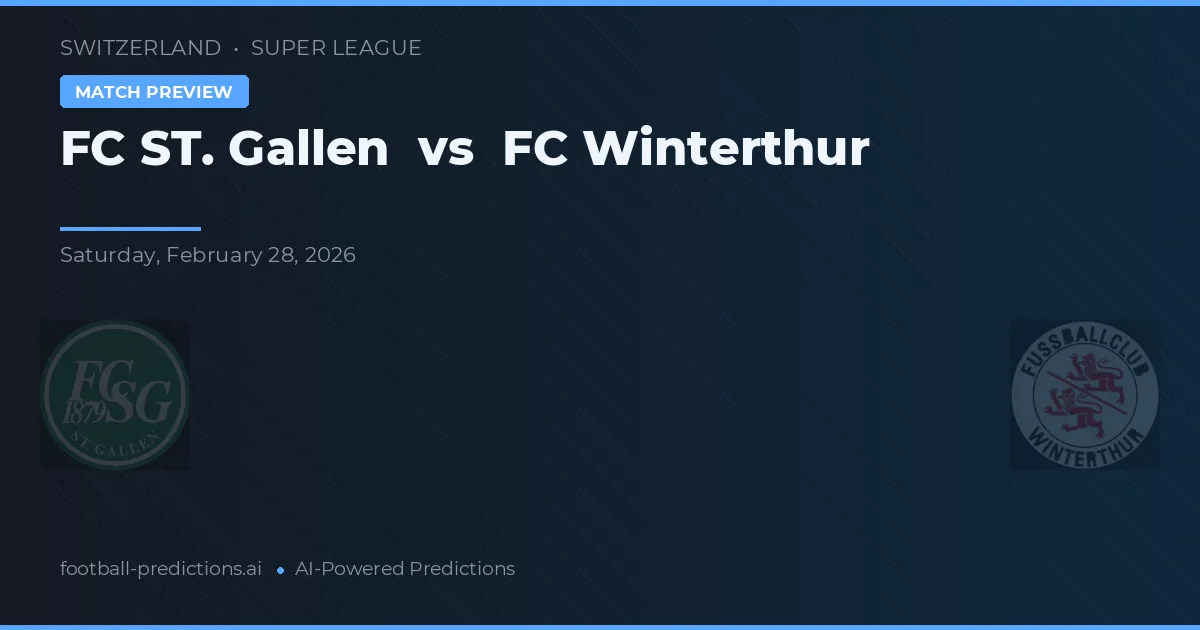 FC St. Gallen vs FC Winterthur — hula at preview ng laban