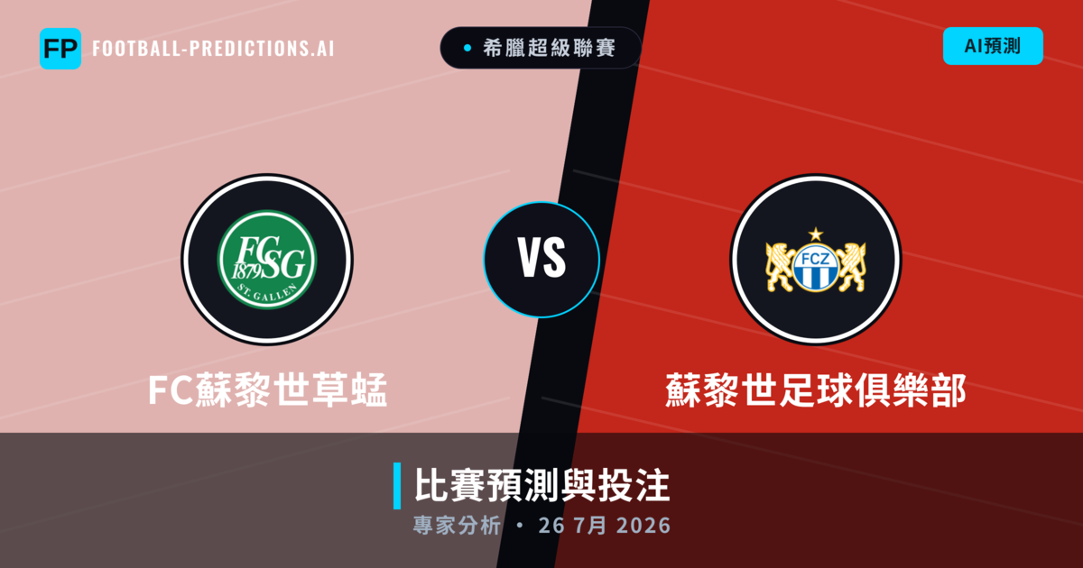 FC蘇黎世草蜢 vs 蘇黎世足球俱樂部 — 比赛预测和前瞻