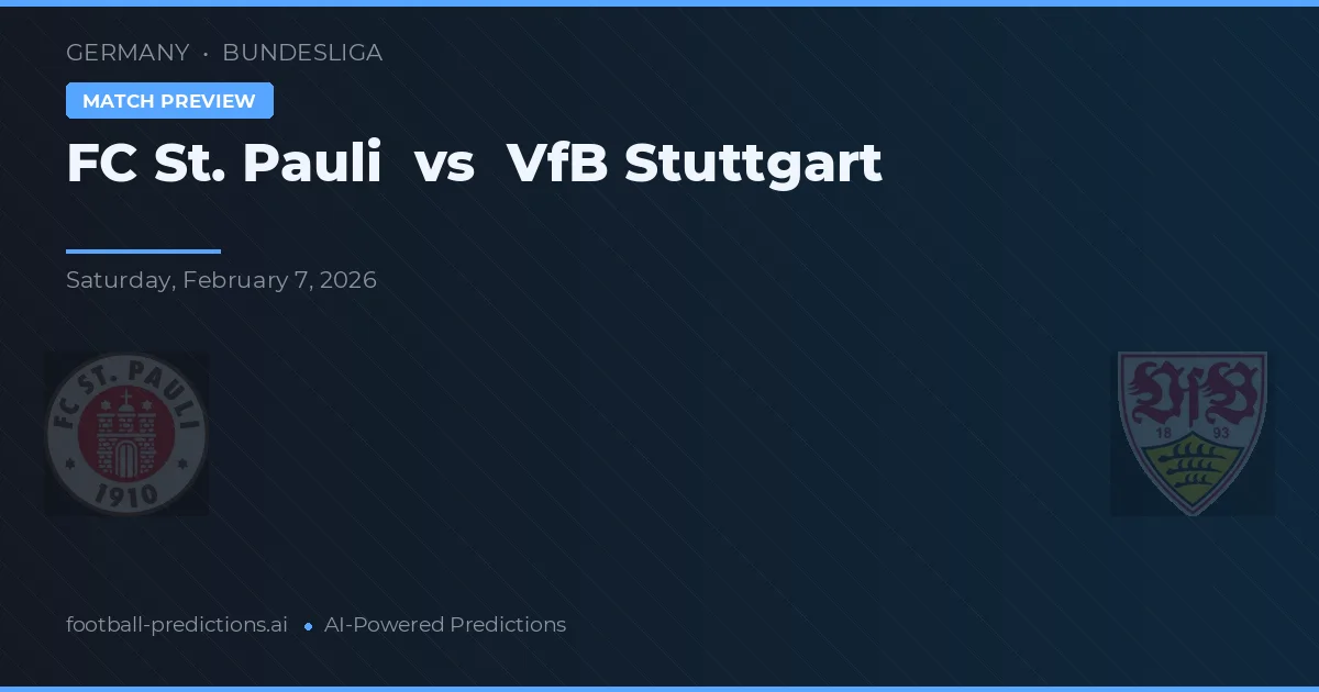 FC St. Pauli vs VfB Stuttgart — match prediction & preview