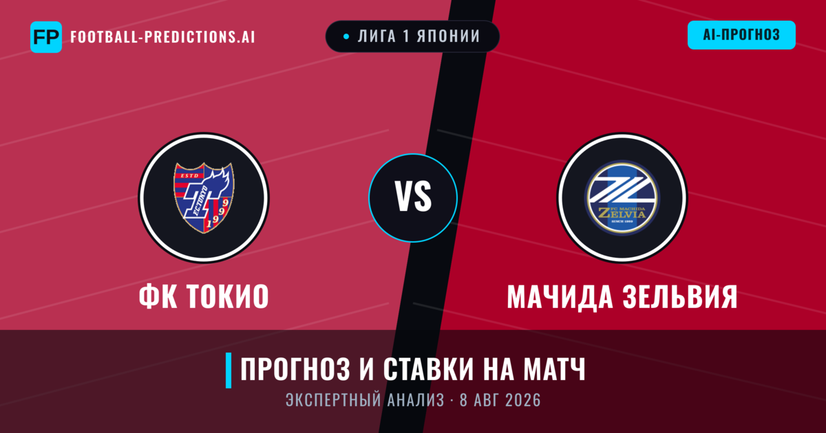 ФК Токио – Мачида Зельвия — прогноз и превью матча