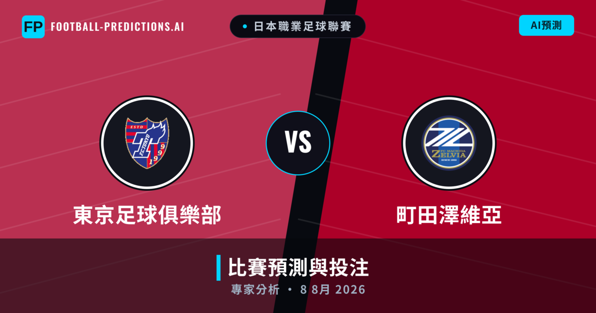 東京足球俱樂部 vs 町田澤維亞 — 比赛预测和前瞻