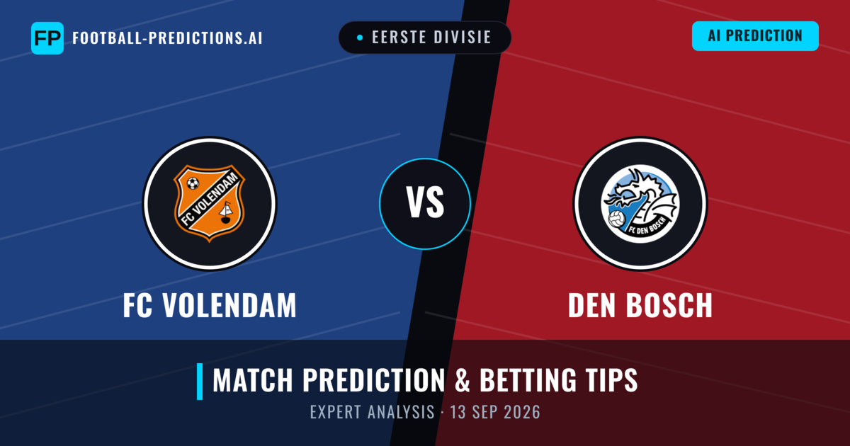 FC Volendam vs Den Bosch — match prediction & preview