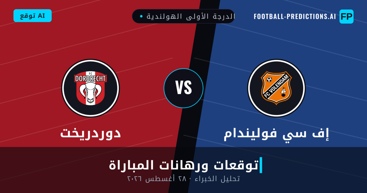 إف سي فوليندام ضد دوردريخت — توقعات ومعاينة المباراة