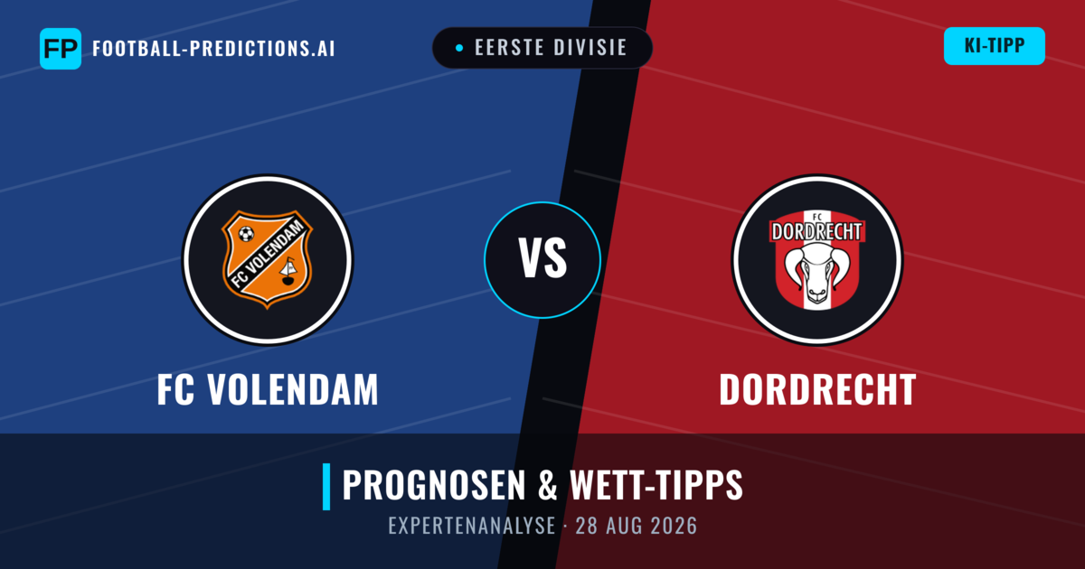 FC Volendam vs Dordrecht — Prognose und Spielvorschau