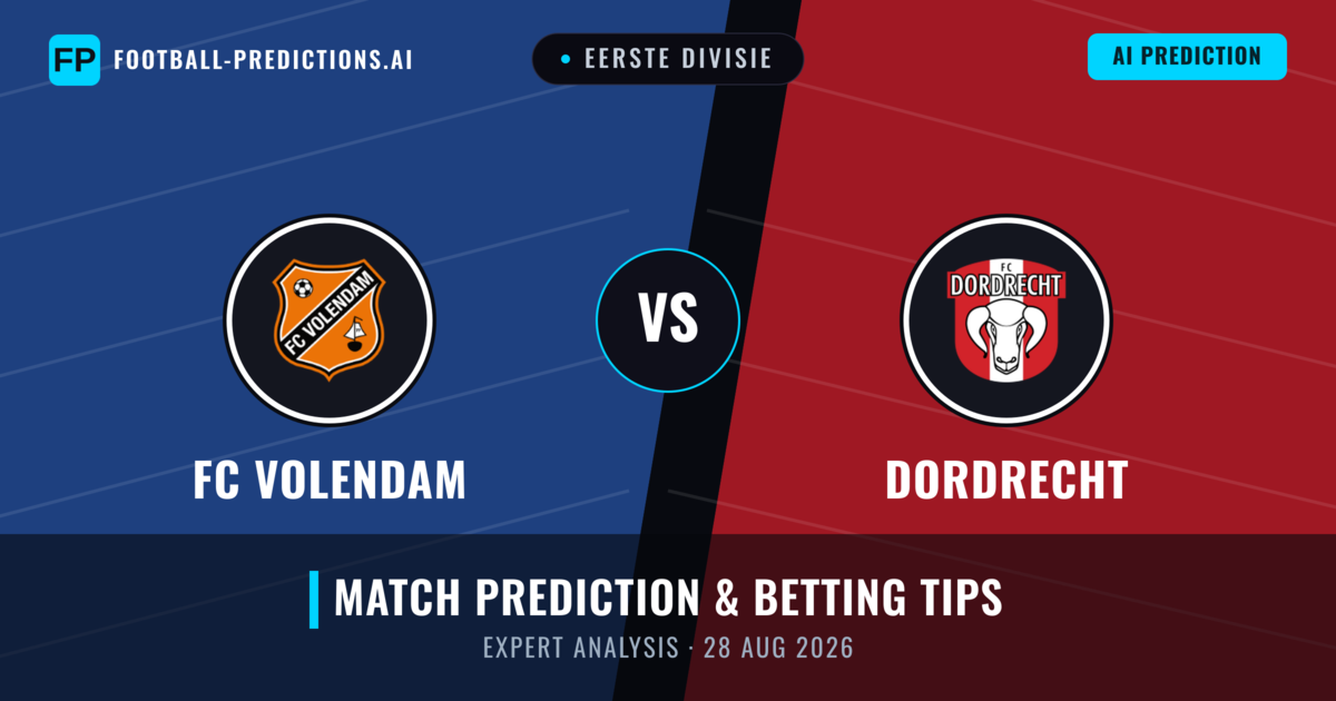FC Volendam vs Dordrecht — match prediction & preview