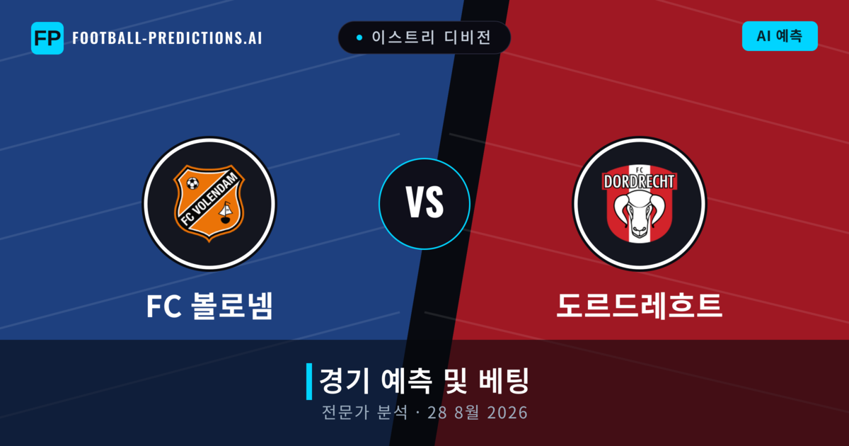 FC 볼로넴 대 도르드레흐트 — 경기 예측 및 프리뷰