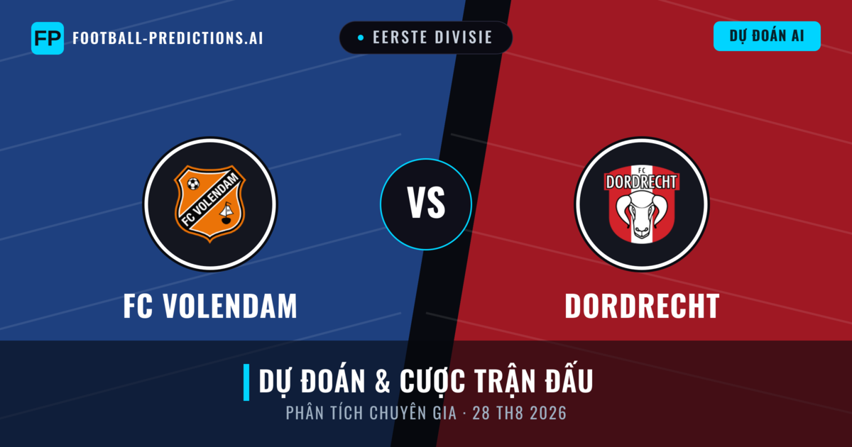 FC Volendam vs Dordrecht — dự đoán và xem trước trận đấu