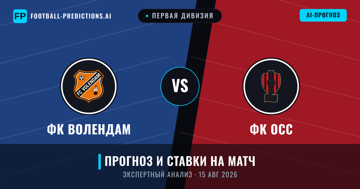 ФК Волендам – ФК ОСС — прогноз и превью матча