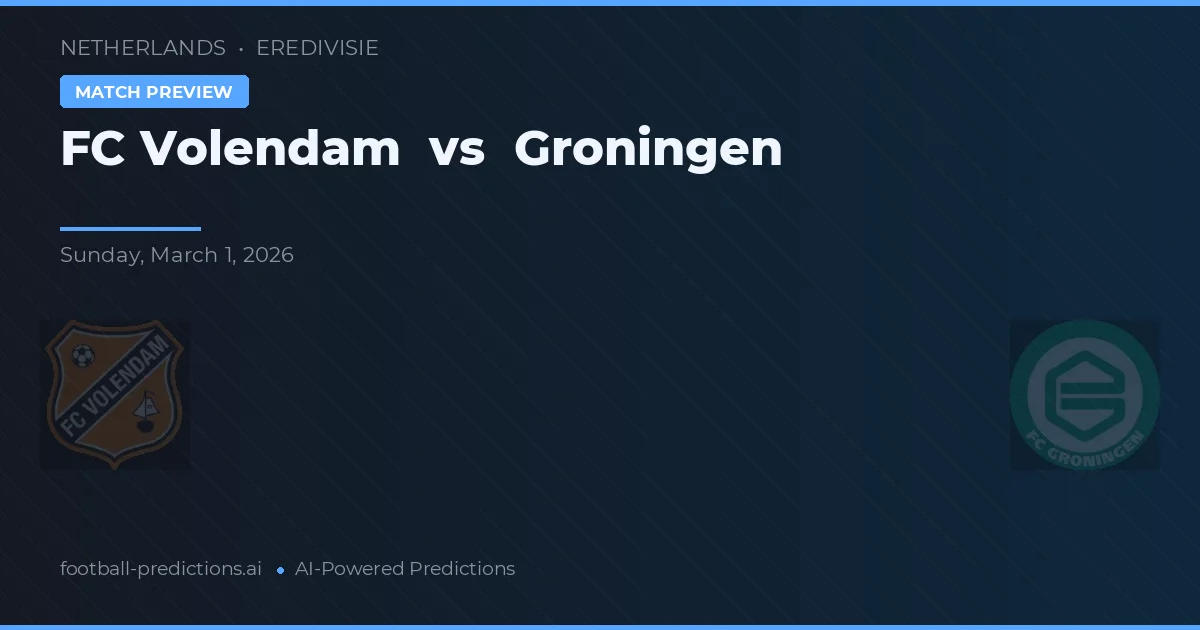 FC Volendam vs Groningen — hula at preview ng laban