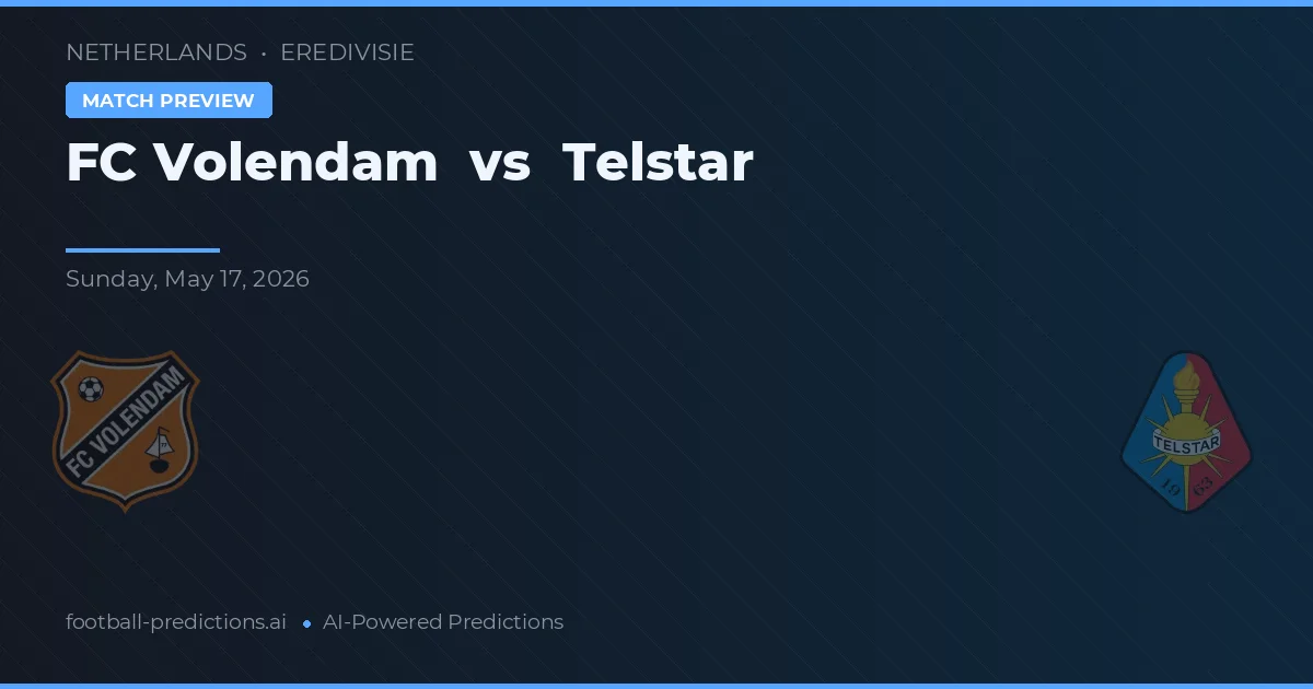 FC Volendam vs Telstar — hula at preview ng laban