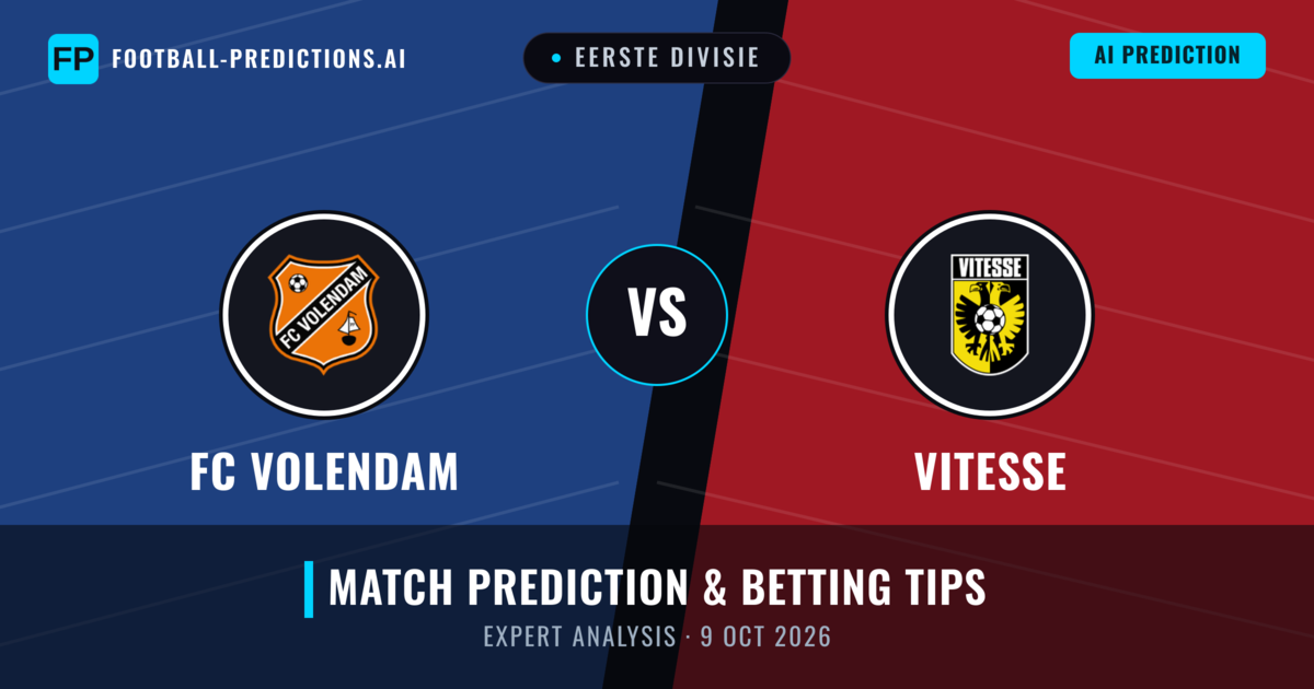 FC Volendam vs Vitesse — match prediction & preview