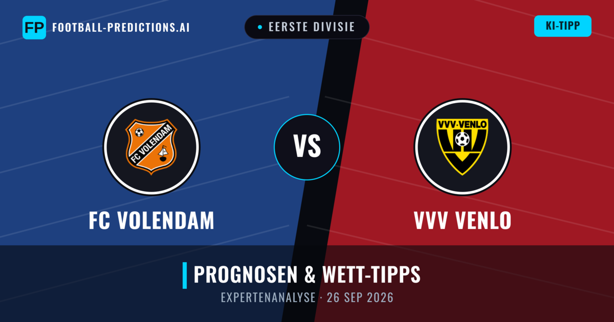 FC Volendam vs VVV Venlo — Prognose und Spielvorschau