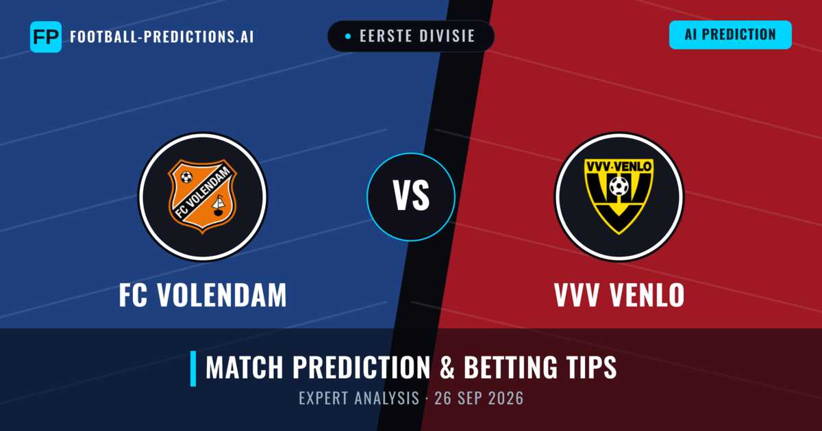 FC Volendam vs VVV Venlo — match prediction & preview