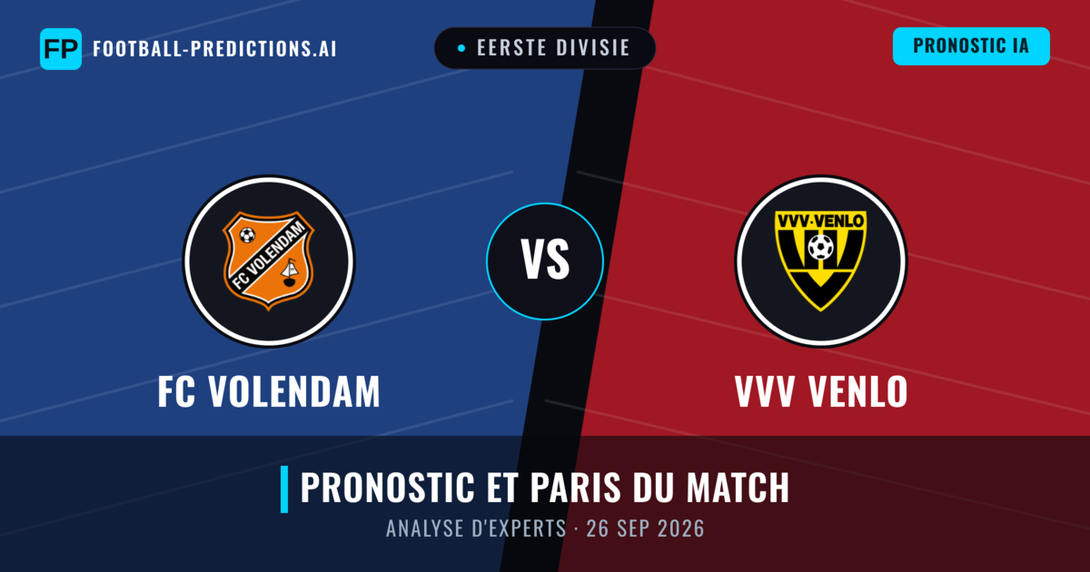 FC Volendam vs VVV Venlo — pronostic et avant-match