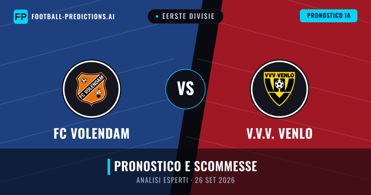 FC Volendam vs V.V.V. Venlo — pronostico e anteprima del match