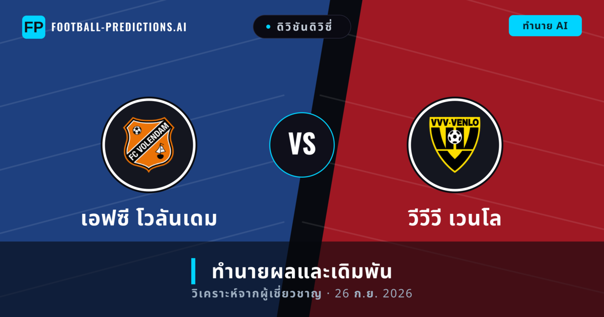 เอฟซี โวลันเดม พบ วีวีวี เวนโล — ทำนายผลและพรีวิวการแข่งขัน
