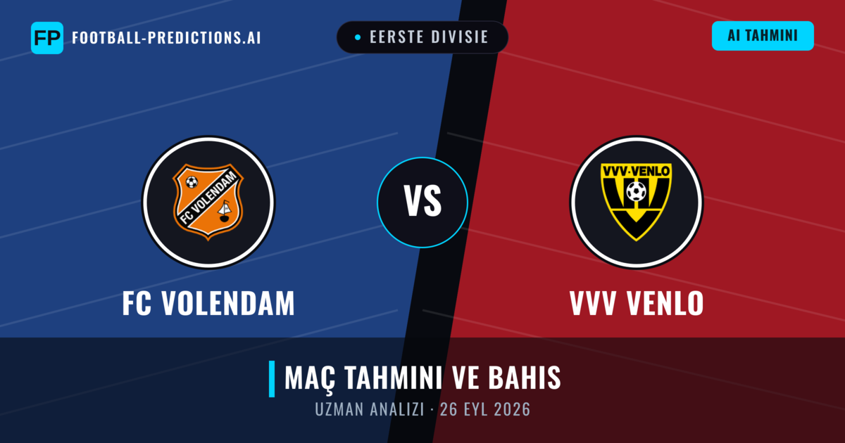 FC Volendam - VVV Venlo — maç tahmini ve önizleme
