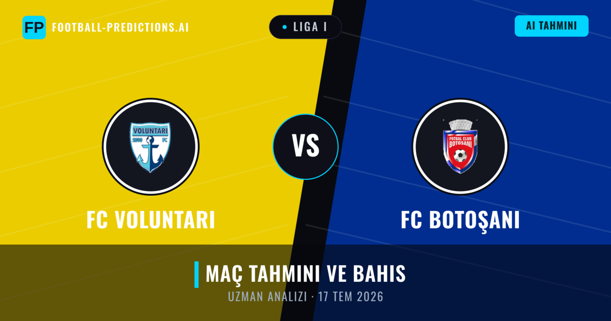 FC Voluntari - FC Botoşani — maç tahmini ve önizleme