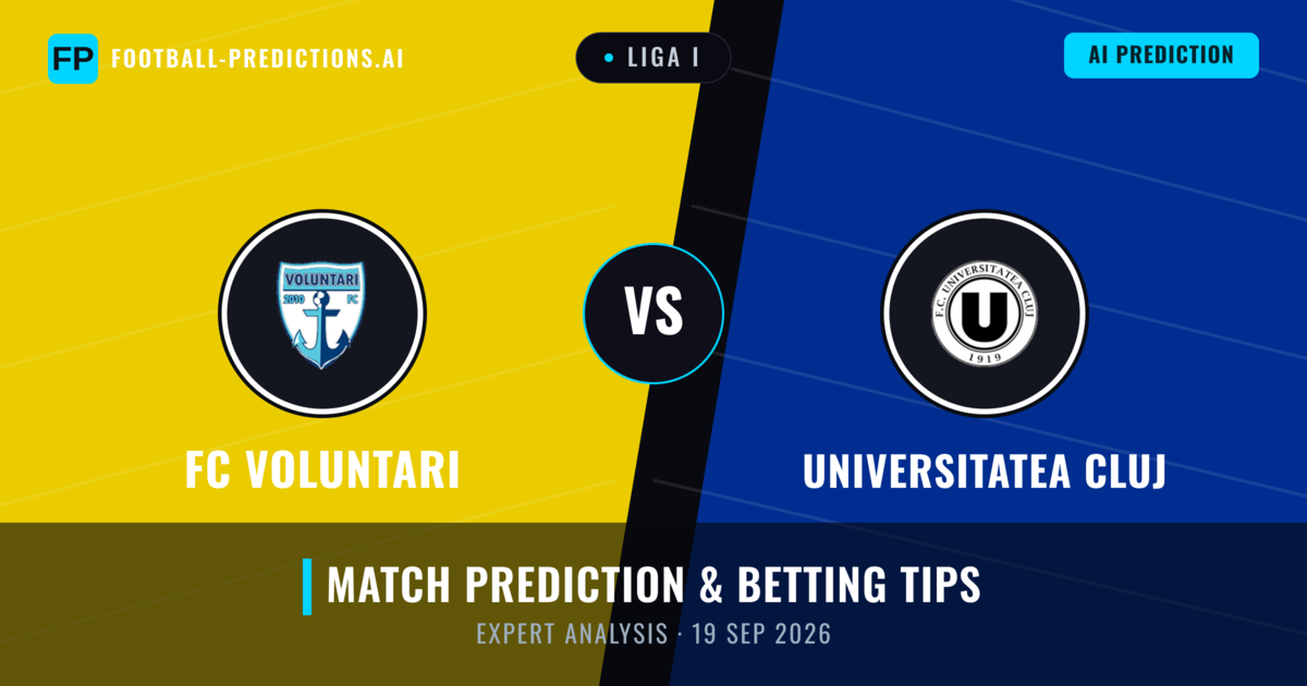 FC Voluntari vs Universitatea Cluj — match prediction & preview